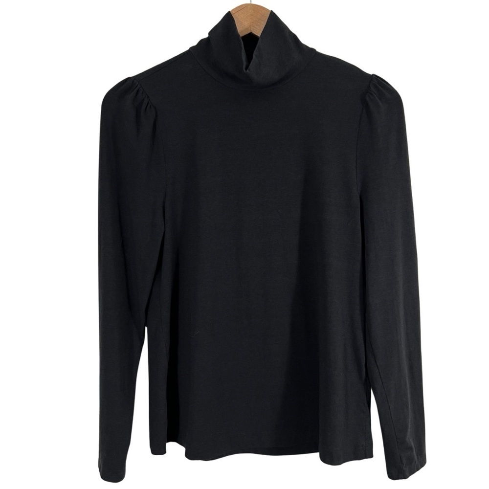 Soft Surroundings Black Mock Turtleneck Women’s Size Small stretch soft